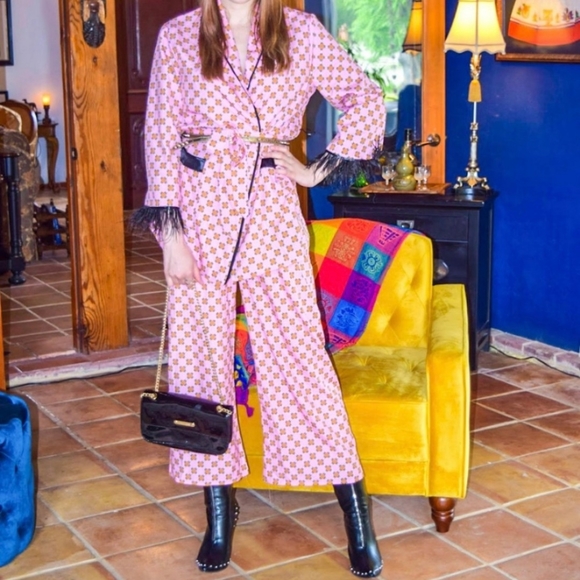 NWT Plaid Feather Spring Vintage Pant Suit Set S:M - Picture 10 of 15